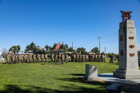 During Fort Campbell's Week of the Eagles, Rakkasans honored fallen members of 187th Infantry Regiment, Iron Rakkasans. (Sgt. Jeremy Lewis, 40th Public Affairs Detachment)