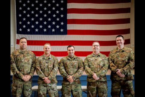 Members of the 1957th Contingency Contracting Team pose for a photo during a farewell ceremony, June 22, at Nashville’s Joint Force Headquarters. The 1957th will complete pre-deployment requirements in Fort Bliss, Texas, before leaving for a nine-month deployment to the Horn of Africa. (1st Lt. Sarah Kohrt) Members of the 1957th Contingency Contracting Team pose for a photo during a farewell ceremony, June 22, at Nashville’s Joint Force Headquarters. The 1957th will complete pre-deployment requirements in Fort Bliss, Texas, before leaving for a nine-month deployment to the Horn of Africa. (1st Lt. Sarah Kohrt)