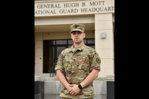 Sgt. 1st Class Timothy Cordeiro, a public affairs mass communications specialist with Nashville's 118th Mobile Public Affairs Detachment, was promoted at the Tennessee National Guard's Joint Force Headquarters on June 6th. (submitted photo)