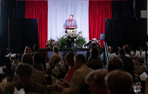 Austin Peay State University President Mike Licari at the What If Campaign closing celebration in June. (APSU)