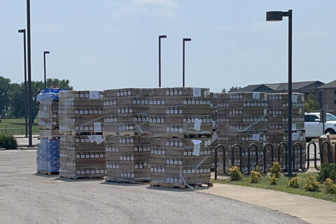 Soldiers from Fort Campbell help unload 400,000 K-Cups staged at Liberty Chapel here on July 23rd. (Spc. Jordy Harris, 101st Airborne Division (Air Assault)) Soldiers from Fort Campbell help unload 400,000 K-Cups staged at Liberty Chapel here on July 23rd. (Spc. Jordy Harris, 101st Airborne Division (Air Assault))