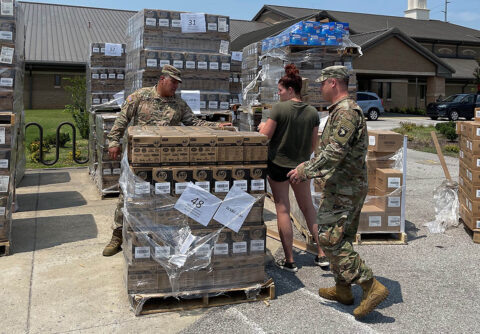 Chaplain Carlos Tillmanschoffer prepping boxes for donation to other Chaplain ministries of the donated over 440,000 k-cups of coffee, hot cocoa, and tea to be distributed to all Soldier ministries on post from Holy Joe’s Café'. (Spc. Jordy Harris, 101st Airborne Division (Air Assault)) Chaplain Carlos Tillmanschoffer prepping boxes for donation to other Chaplain ministries of the donated over 440,000 k-cups of coffee, hot cocoa, and tea to be distributed to all Soldier ministries on post from Holy Joe’s Café'. (Spc. Jordy Harris, 101st Airborne Division (Air Assault))