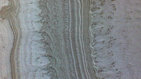 This image taken by NASA’s Mars Reconnaissance Orbiter shows ice sheets at Mars’ south pole. The spacecraft detected clays nearby this ice; scientists have proposed such clays are the source of radar reflections that have been previously interpreted as liquid water. (NASA/JPL-Caltech/University of Arizona/JHU)