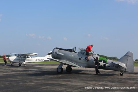 Navy SNJ Advanced Trainer, part of CAF Gulf Coast Wing's collection of vintage military aircraft