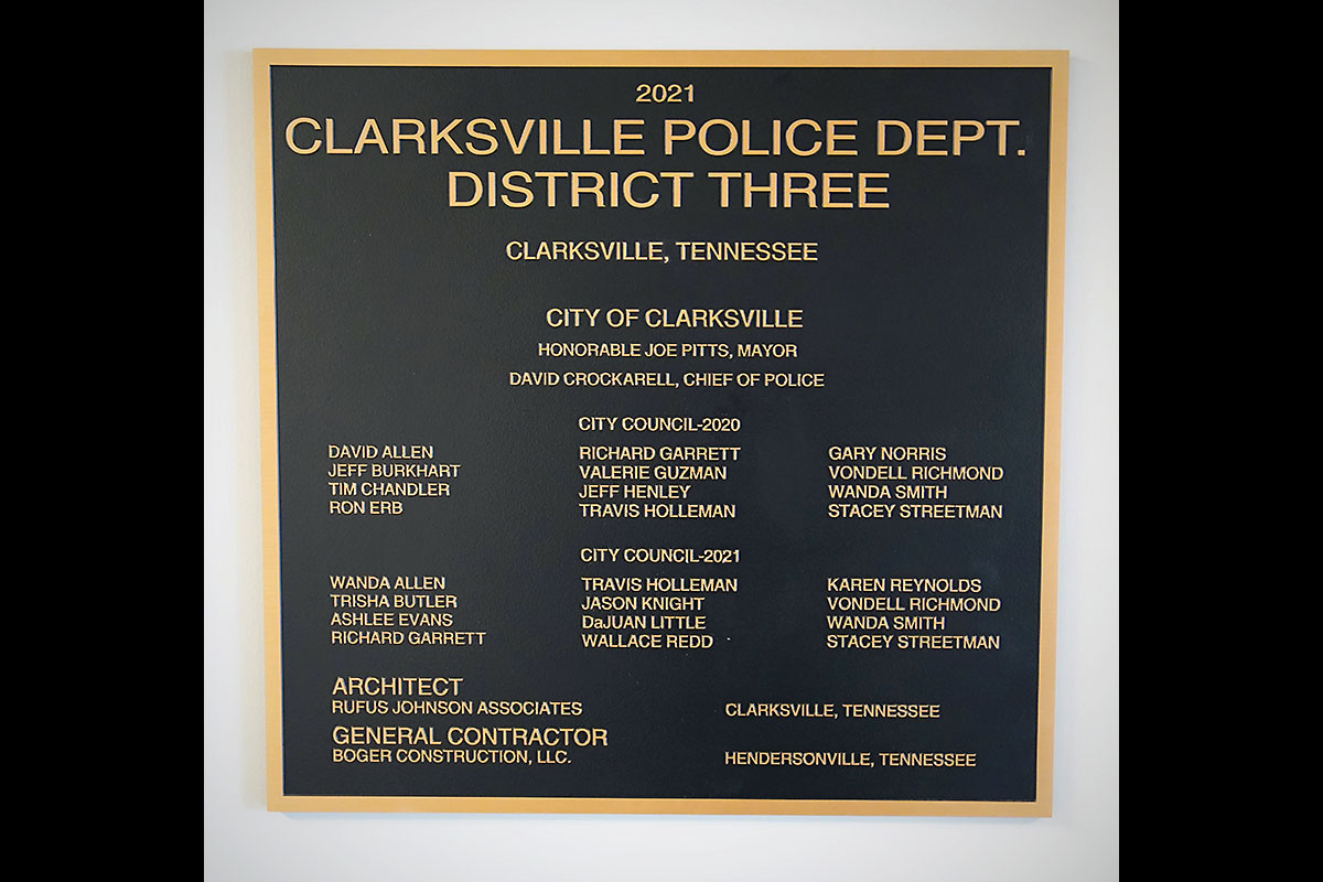 Clarksville Police Department District 3 Plaque Clarksville Online