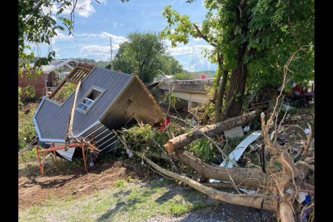 Flooding damage in Humphreys County. (American Red Cross)