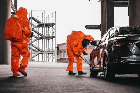 Members of the 45th Civil Support Team inspect a vehicle during their Training Proficiency Evaluation at the Nashville Super Speedway in Lebanon, July 29. U.S. Army North administered the evaluation, which mimics real world events and challenges the unit’s skills and decision-making. (1st Lt. Sarah Kohrt) Members of the 45th Civil Support Team inspect a vehicle during their Training Proficiency Evaluation at the Nashville Super Speedway in Lebanon, July 29. U.S. Army North administered the evaluation, which mimics real world events and challenges the unit’s skills and decision-making. (1st Lt. Sarah Kohrt)