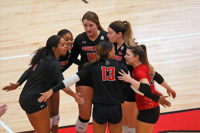 Austin Peay State University Women's Volleyball plays SIU Edwardsville Friday and Saturday at the Dunn Center. (Robert Smith, APSU Sports Information)