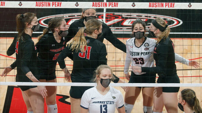 Austin Peay State University Women's Volleyball takes down Harvard and Marist in straight sets Saturday to claim Harvard Invitational Title. (Robert Smith, APSU Sports Information) Austin Peay State University Women's Volleyball takes down Harvard and Marist in straight sets Saturday to claim Harvard Invitational Title. (Robert Smith, APSU Sports Information)