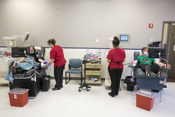 American Red Cross blood donation center. (Dennis Drenner, American Red Cross)