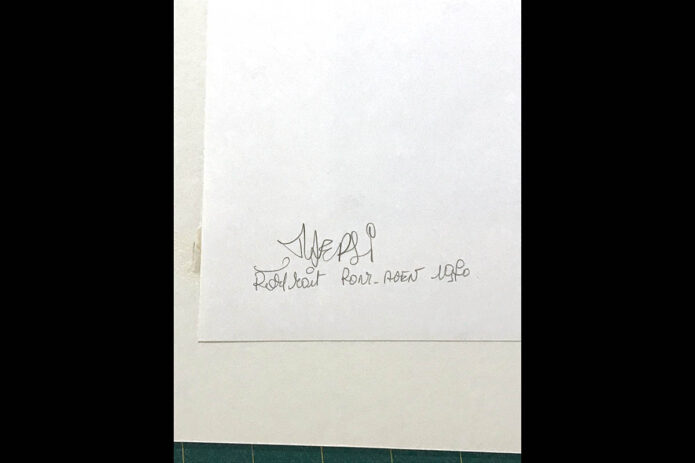 Michel Thersiquel's signature. (APSU) Michel Thersiquel's signature. (APSU)