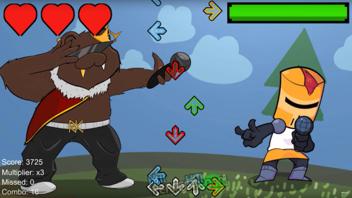 Screen capture from the teaser trailer for the game Rhythm Knights. (APSU)