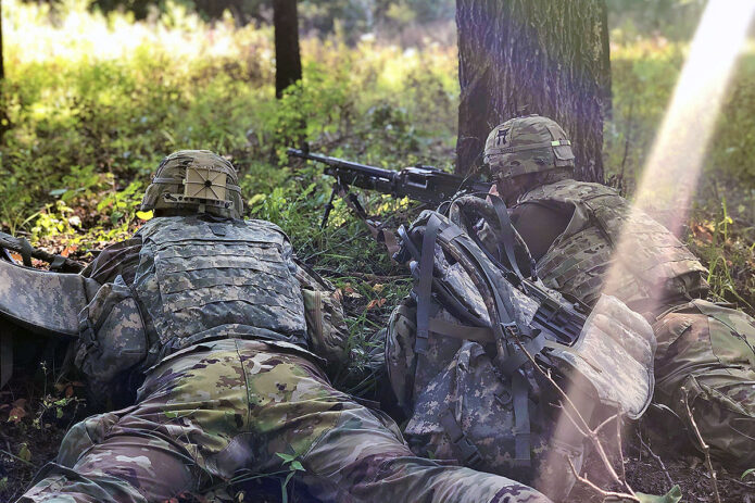 1st Battalion, 187th Infantry Regiment, “Leader”,3rd Brigade Combat Team “Rakkasans” , 101st Airborne Division “Air Assault” lieutenants conduct raid on enemy storage depot during a two-day training exercise known as the Leader Battalion Platoon Leader Academy for 29 lieutenants here on August 25th and 26th. (Sgt. 1st Class Jacob Connor, 101st Airborne Division)