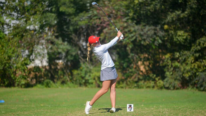 Austin Peay State University Women's Golf freshman Erica Scutt is in Fifth place at Lady Red Wolves Classic after Day 1. (APSU Sports Information)