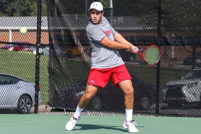 Austin Peay State University Men's Tennis gets three singles victories and a doubles win against Chattanooga on first day of the Steve Baras Invitational. (Eric Elliot, APSU Sports Information)