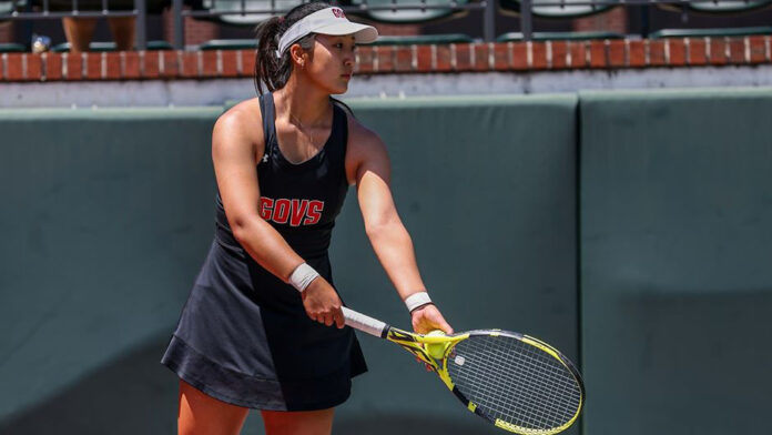 Austin Peay State University Women's Tennis senior Honoka Nakanishi picks up second win of ITA Ohio Valley Regionals. (APSU Sports Information)