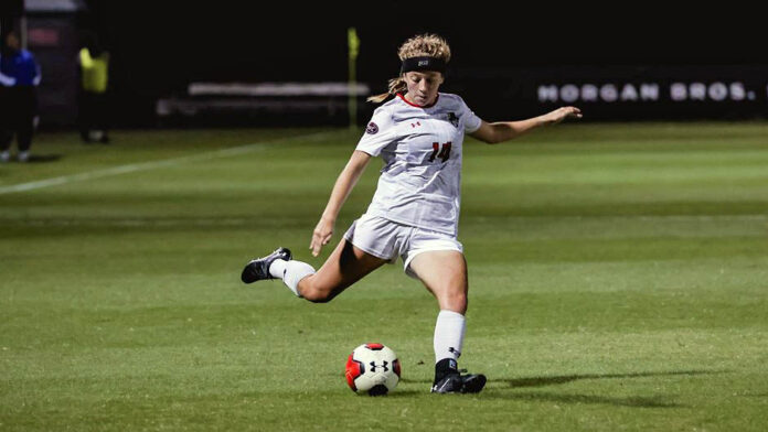 Austin Peay State University Soccer sophomore Tori Case scores a goal against Eastern Illinois Thursday night. (APSU Sports Information)