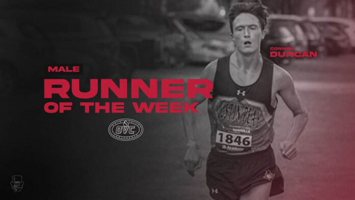 Austin Peay State University Men's Cross Country's Connor Duncan earns OVC Cross Country Male Runner of the Week honor. (APSU Sports Information)