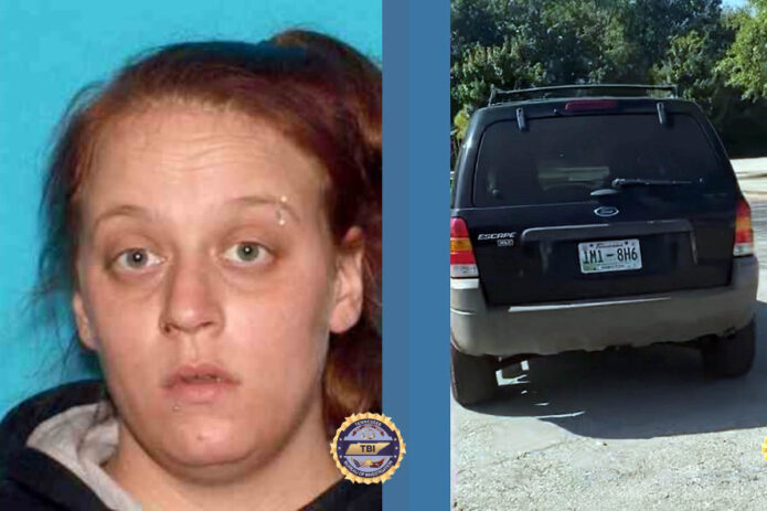 TBI is looking for non-custodial mother, Coti Conner. Conner is believed to be driving a 2002 black Ford Escape, with Tennessee tag 1M1-8H6.