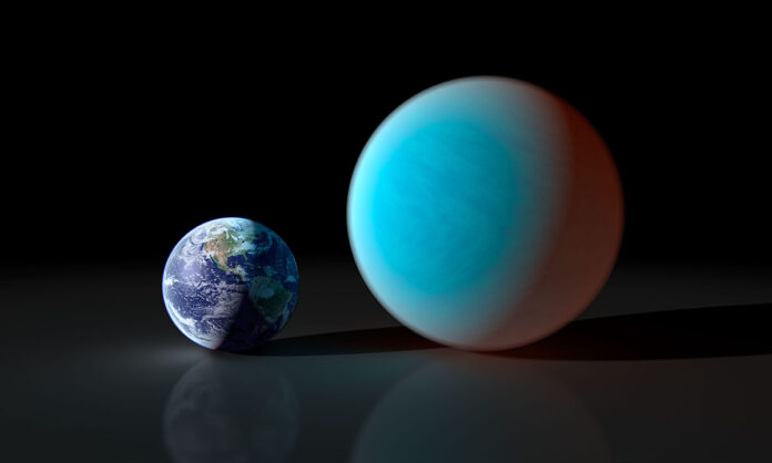 Planets that are between 1.7 and 3.5 times the diameter of Earth are sometimes called “sub-Neptunes.” There are no planets in this size range in Earth’s solar system, but scientists think many sub-Neptunes have thick atmospheres, potentially cloaking rocky surfaces or liquid oceans. (NASA/JPL-Caltech)
