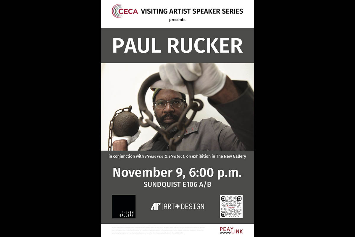 Austin Peay State University's CECA Visiting Artist Speaker Series prsents Paul Rucker November 9th. (APSU)