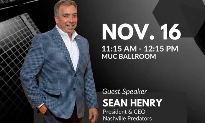 Nashville Predators CEO Sean Henry to speak at Austin Peay State University. (APSU)