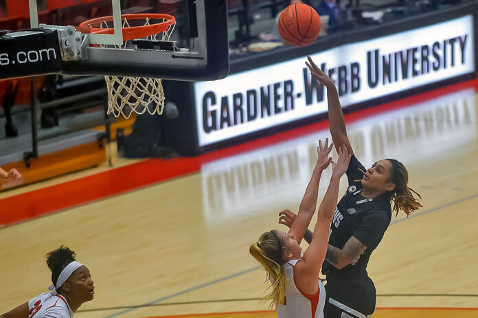 Austin Peay State University Women's Basketball senior Yamia Johnson scored 25 points to lead Govs past Runnin' Bulldogs to third-straight win. (APSU Sports Information)