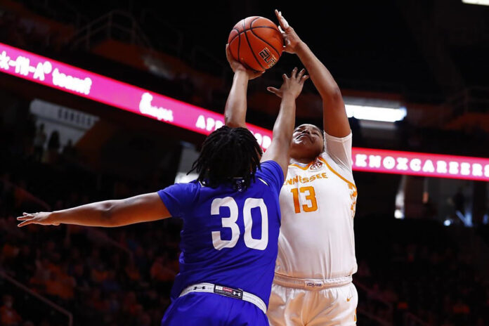 #9 Tennessee Women's Basketball team uses Balanced Offense to best Georgia State, 84-60. (UT Athletics)