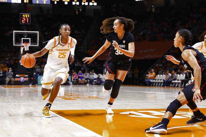 Tennessee Women's Basketball junior Jordan Horston had 19 points in Saturday's loss to Stanford. (UT Athletics)