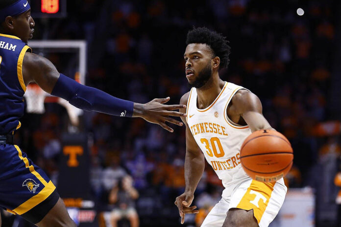 #13 Tennessee Men's Basketball Team's Defense Shines as Vols beat UNC Greensboro, 76-36. (UT Athletics)