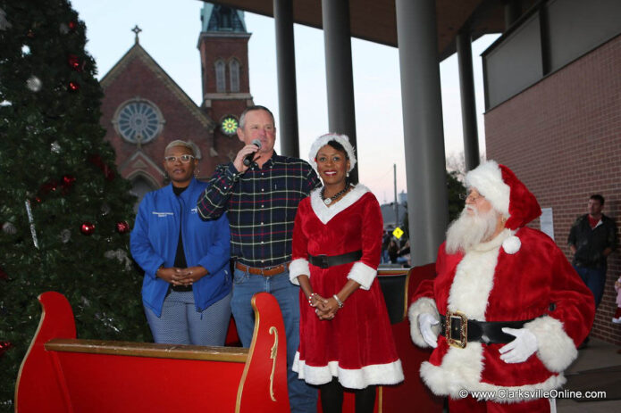 Official lighting of the Downtown Commons Christmas tree