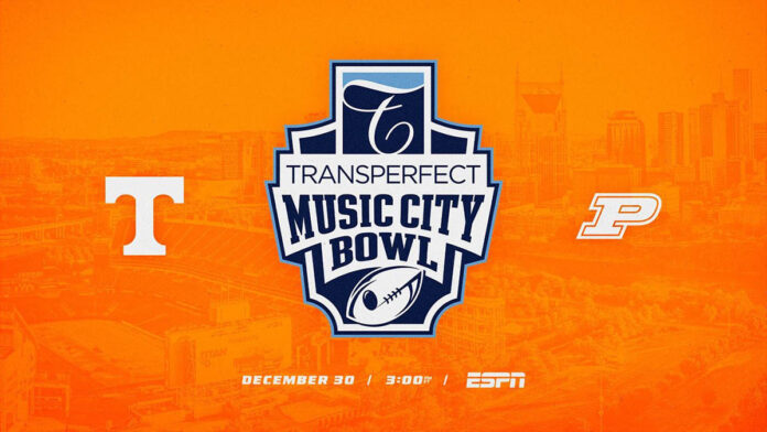 Tennessee Football meets Purdue in TransPerfect Music City Bowl at Nissan Stadium in Nashville Tennessee on December 30th. (UT Athletics)