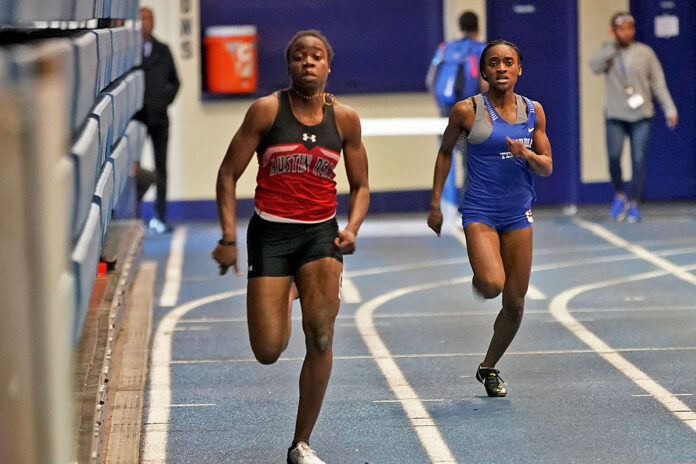 Austin Peay State University Track and Field junior Kenisha Phillips registered two top-five finishes on the track. (APSU Sports Information)