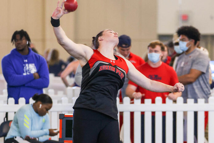 Against some of the nation’s top competition, the Austin Peay State University track and field team posted five top-ten finishes at Rod McCarvy Memorial. (APSU Sports Information)