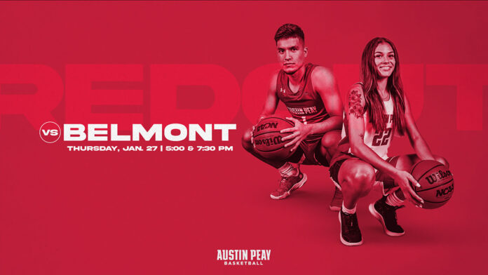 Austin Peay State University hosts in-state foe Belmont, Thursday, January 27th. (APSU Sports Information)