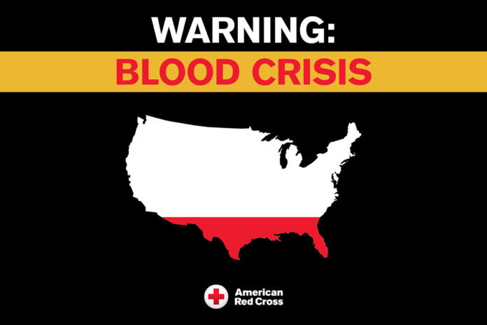 Warning Blood Crisis - America Red Cross