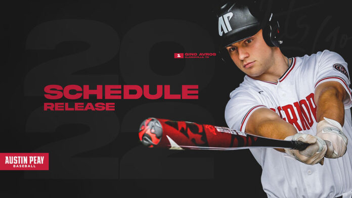 Austin Peay State University Baseball 2022 Schedule includes 31 home games on Joe Maynard Field at Raymond C. Hand Park. (APSU Sports Information)