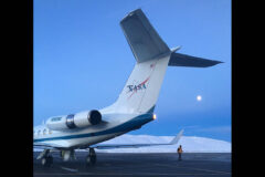 NASA’s Gulfstream III was one of several research aircraft that OMG used during the mission’s six-year field campaign. Airports in Greenland, Iceland, and Norway served as bases for research flights. (NASA/JPL-Caltech)