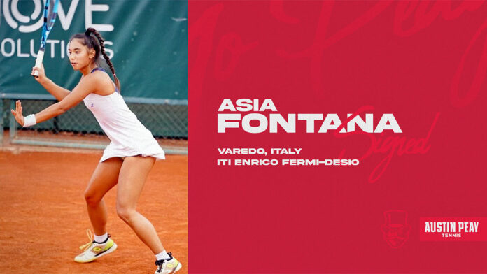 Asia Fontana joins Austin Peay State University Women's Tennis for fall 2022. (APSU Sports Information)