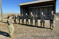 Sgt. 1st Class Jennifer Westerman, non-commissioned officer in charge of Blanchfield Army Community Hospital’s Medical Specialties Department, conducts a safety brief before the marksmanship qualification for competitors in the hospital’s Best Leader Competition, Feb. 15. The Best Leader Competition is designed to promote “Esprit De Corps” while recognizing Soldiers, NCOs, and Officers who demonstrate commitment to the Army values and embody the Warrior Ethos. (U.S. Army)