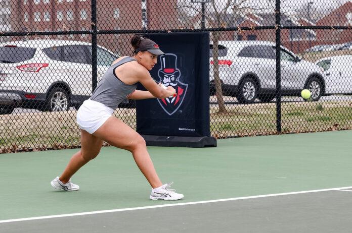 Austin Peay State University Women's Tennis earns third-straight sweep in nonconference finale. (APSU Sports Information)