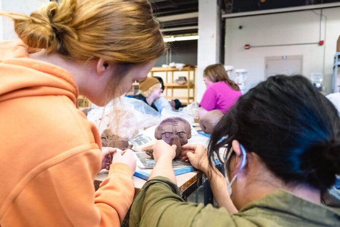 Community School of the Arts at Austin Peay State University worked with Clarksville Academy Students during week long ceramics workshop. (APSU)