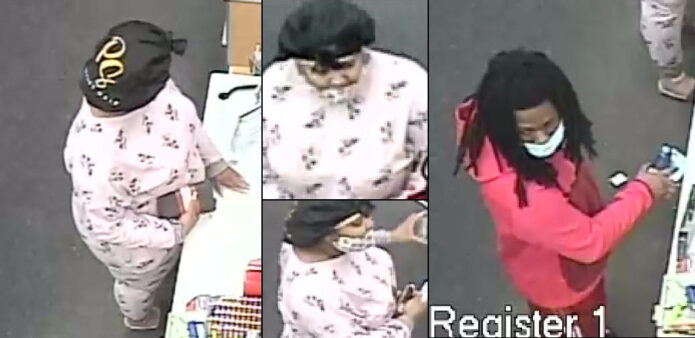 Clarksville Police Department are trying to identify the two Fraud, Theft Suspects in this photo.