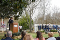 Brig. Gen. Warner A. Ross II, Tennessee National Guard’s Assistant Adjutant General – Army, makes remarks during a wreath-laying ceremony, March 15, at Jackson’s home, The Hermitage, outside Nashville. The ceremony took place on what would have been Jackson’s 255th birthday. (Edgar Castro)