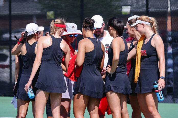 Top-seeded Austin Peay State University Women's Tennis faces Murray State in OVC Championship Semifinals. (Carder Henry, APSU Sports Information)