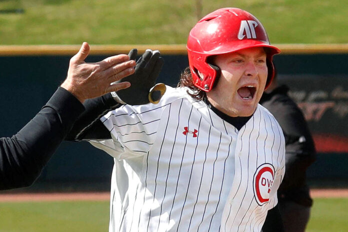 Austin Peay State University Baseball's John McDonald hits grand slam to give Govs series win against Southeast Missouri. (Robert Smith, APSU Sports Information)
