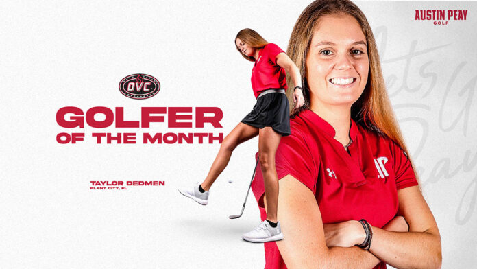 Austin Peay State University Women's Golfer Taylor Dedmen receives OVC Golfer of the month honor. (APSU Sports Information)