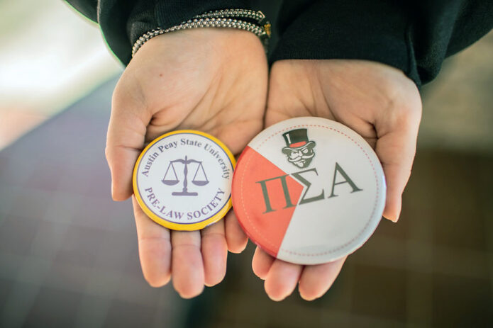 Stapp is the vice president of the Pre Law Society and president of Pi Sigma Alpha. (APSU)