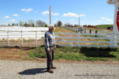 Billy McCraw stands roughly where he was told the Rossview Road Widening Project would encroach on to his farm.