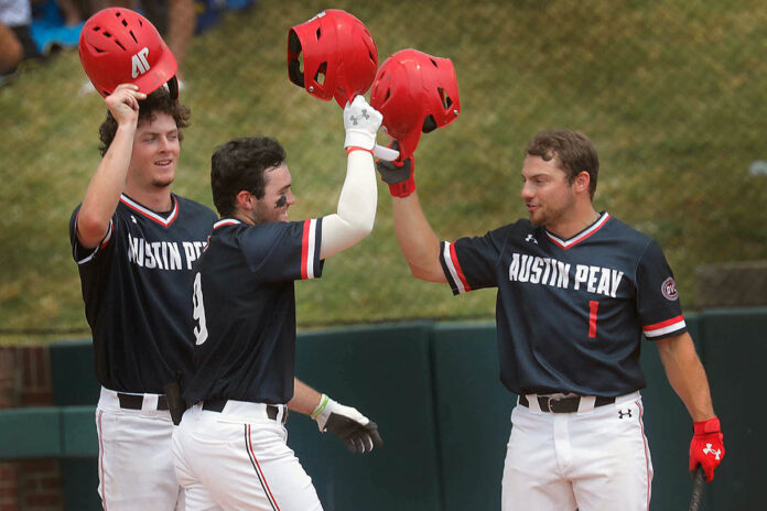 Austin Peay State University Baseball's Jack Alexander, John Bolton homer in Govs regular-season finale. (Robert Smith, APSU Sports Information)